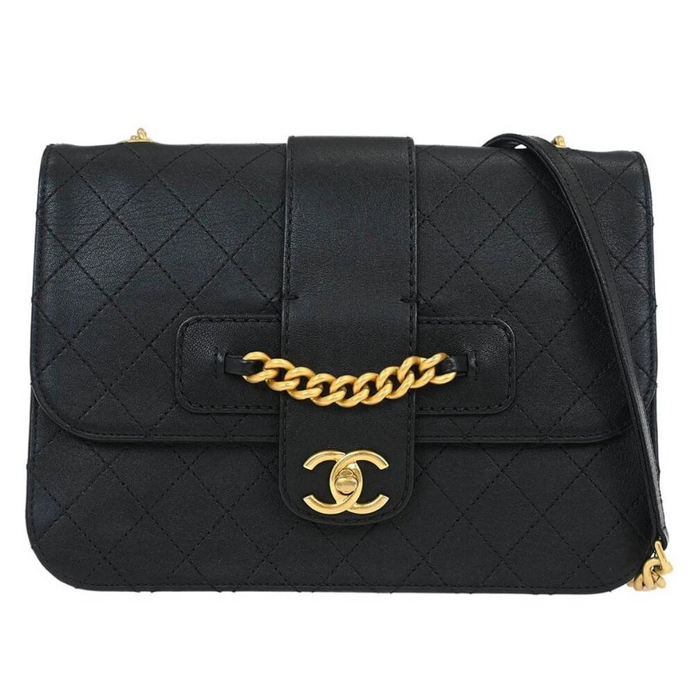 Chanel Black Calfskin Shoulder Bag 194309 - Picture 1 of 10